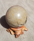 Natural polished Septarian sphere