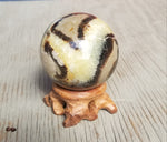 Natural polished Septarian sphere