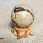 Natural polished Septarian sphere