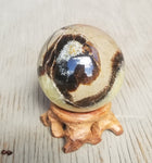 Natural polished Septarian sphere