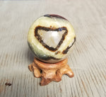 Natural polished Septarian sphere