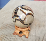 Natural polished Septarian sphere