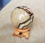 Natural polished Septarian sphere