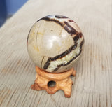 Natural polished Septarian sphere