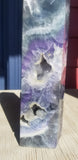 Awesome Natural polished Rainbow Fluorite point with multiple druse
