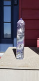 Awesome Natural polished Rainbow Fluorite point with multiple druse