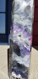 Awesome Natural polished Rainbow Fluorite point with multiple druse