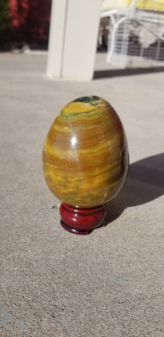 Natural polished Ocean Jasper egg