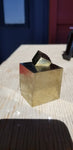 Natural polished Spanish pyrite cube