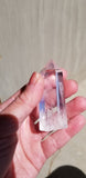 Natural polished Clear Quartz Crystal point with rainbow