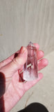 Natural polished Clear Quartz Crystal point with rainbow