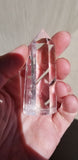 Natural polished Clear Quartz Crystal point with rainbow