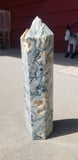 Natural polished Green Moss Agate point