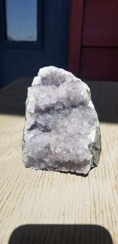 Natural raw Black Amethyst druse from Uruguay