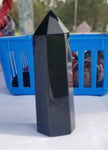 Natural polished Black Obsidian point