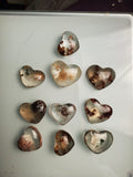 Natural polished Garden Quartz heart