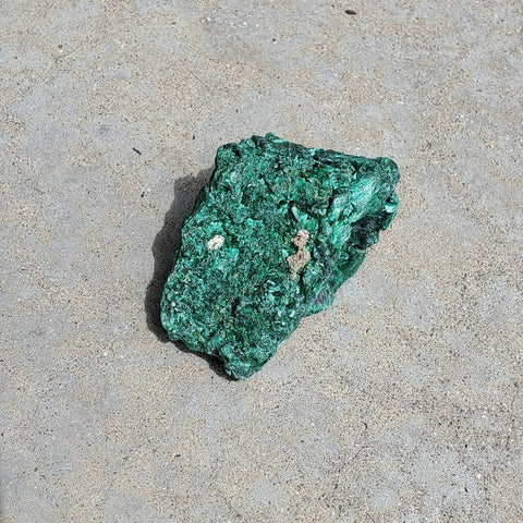 Natural raw malachite