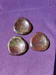 Natural polished heart worry stone