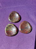 Natural polished heart worry stone