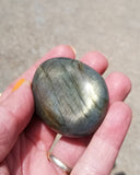 Natural polished Lavender Labradorite Palm stone