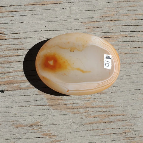 Natural polished Carnelian palm stone