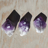 Natural polished and raw Amethyst scepter