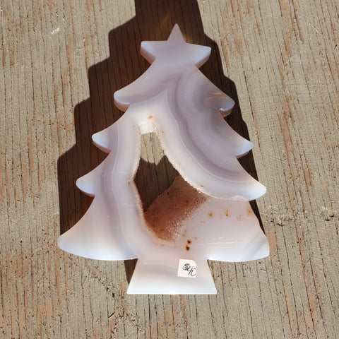 Natural polished Agate Christmas Tree