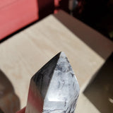 Natural polished Spiderweb Jasper point