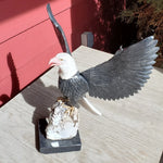 Natural carved Bald Eagle